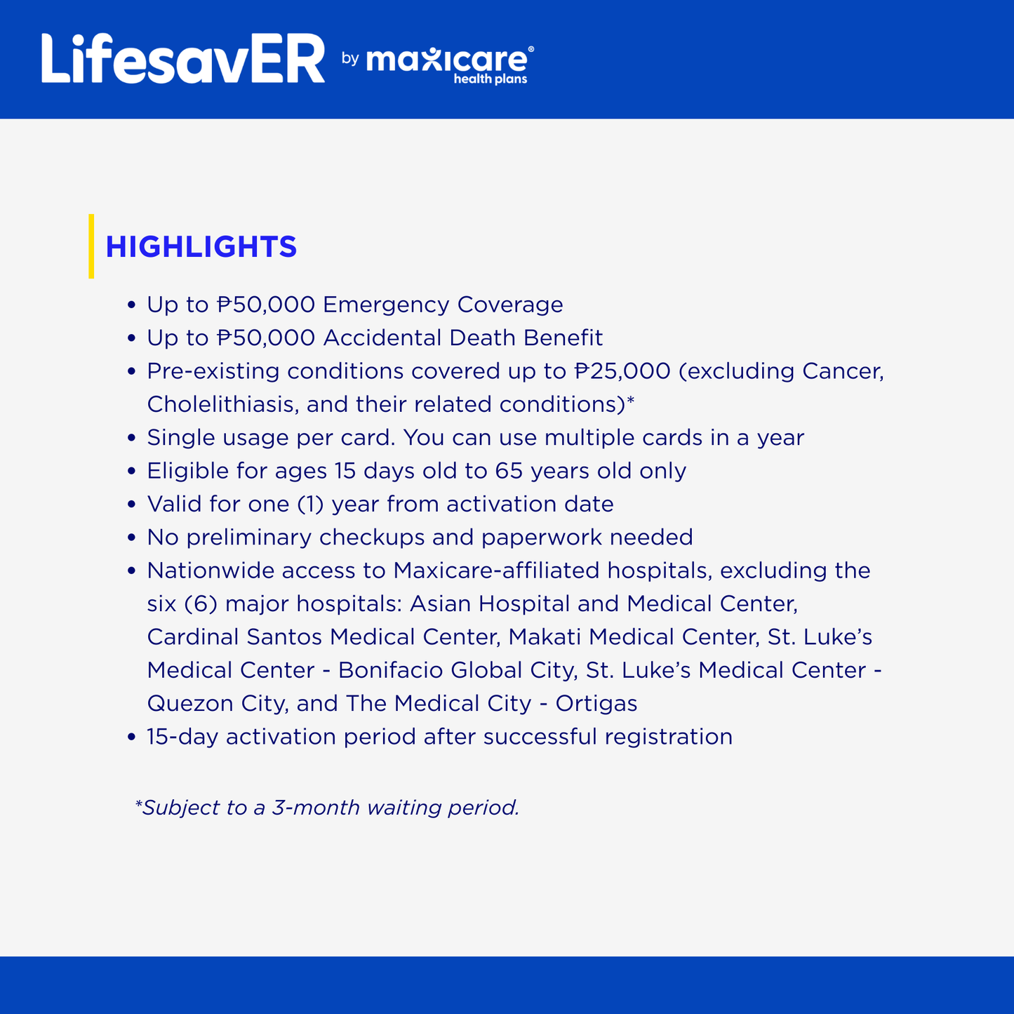 Maxicare LifesavER
